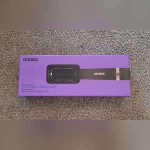 NIB Amika Double Agent 2 in 1 Dryer + Straightener Brush
